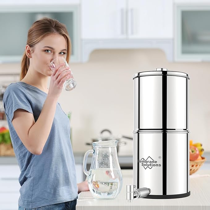 Membrane Solutions UV Countertop Gravity Water Filtration System Replacement Filter Elements - 6 Packs (U3P)