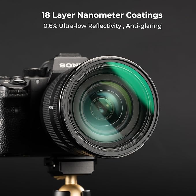 K&F CONCEPT 77mm White Mist 1/4 Filter, 18 Multi-Layer Coatings Dreamy Soft White Diffusion Filter with Cleaning Cloths for Portrait/Video/Vlog Photography