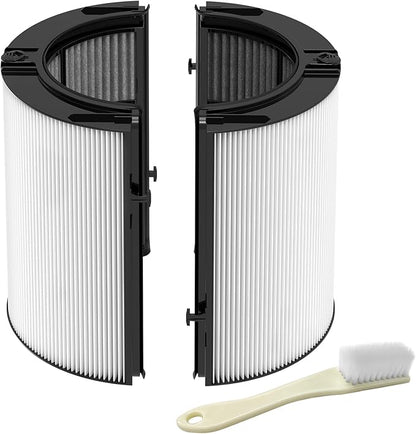 360° Combi 2 in 1 HEPA + Carbon Filter for Dyson TP04 HP04 TP07 TP06 HP06 TP4A TP7A PH02 PH01 PH03 PH04 PH3A HP09 TP09 HP07 HP10 TP10 HP4A HP7A DP04 Air Purifi-er, HEPA Carbon Filter #965432-01