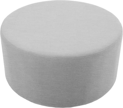 FDP 36" Round Oversized Outdoor Ottoman Featuring Sunbrella Fabric - Weather-Resistant, Fade-Resistant, Fully Assembled Patio Furniture for Backyard or Poolside Seating, 18" H - Canvas Granite