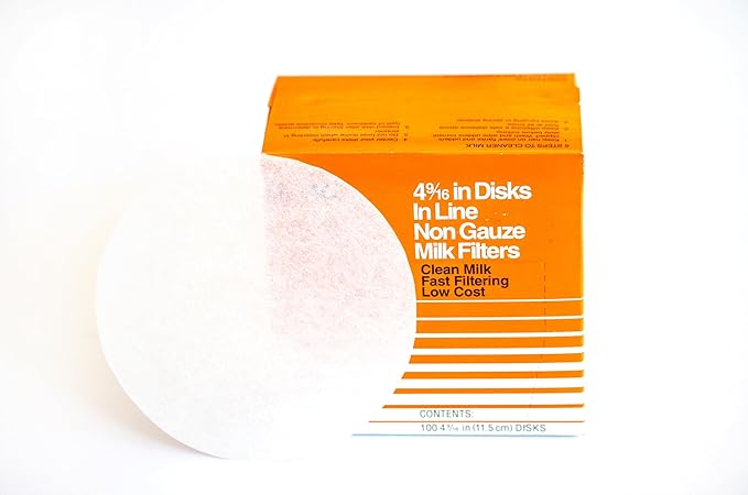 Ken-Ag Milk Filter Disks 4-9/16" (100 disks) (3 pack) - White, Non-gauze Material, Round, Food Strainers