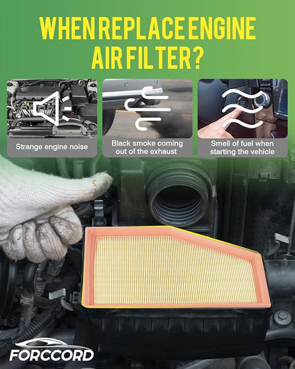 2-Pack Engine Air Filter Fits for 2026-19 BMW X5, X7, 2023-18 X3, 2026-20 X6, 2023-17 540i xDrive, 530i, 540i, 2022-19 530i xDrive, 2023-16 740i, 2024-18 530e Car Replacement Accessories