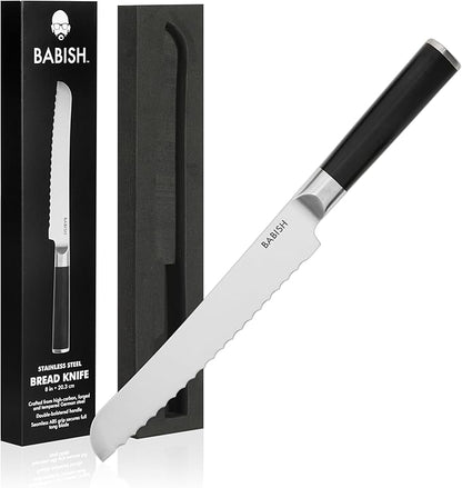 Babish High-Carbon 1.4116 German Steel Cutlery, 8 Inch Bread Kitchen Knife