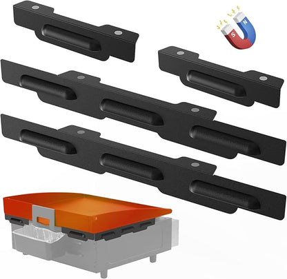 Wind Guards for Blackstone 17“ Griddle Accessories Fit for Blackstone Griddle Grill, MeWeBlue 5019 Magnetic Stainless Steel Wind Screens Protect Flame Hold Heat, Compatible with Hood, Black