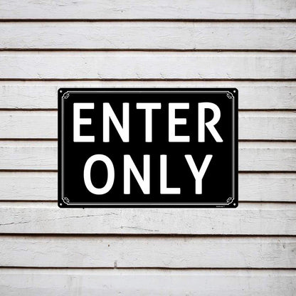12x16" Enter Only- Do Not Enter Parking Lot Sign - High-Intensity Grade Aluminum, Weatherproof & Fade-Resistant, Ideal for Outdoor & Indoor Use - Curbside Sign