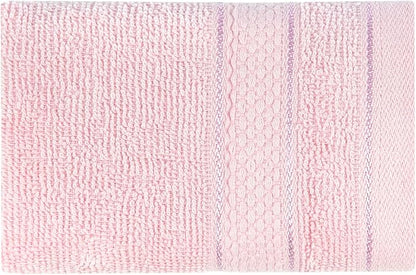 Casa Lino Face Towels & Body Wash Cloths for Showering - 100% Cotton Wash Cloths for Bathroom - Highly Absorbent & Quick Drying Washcloth Set - Cotton Washcloths 24 Pack (12" x 12") - (Blush Pink)