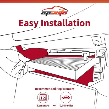 EPAuto CP285 (CF10285) Premium Cabin Air Filter includes Activated Carbon