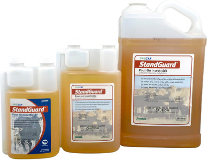 Neogen 1907840 Prozap StandGuard Pour-On 900 mL Insecticide, Yellowish, Brown