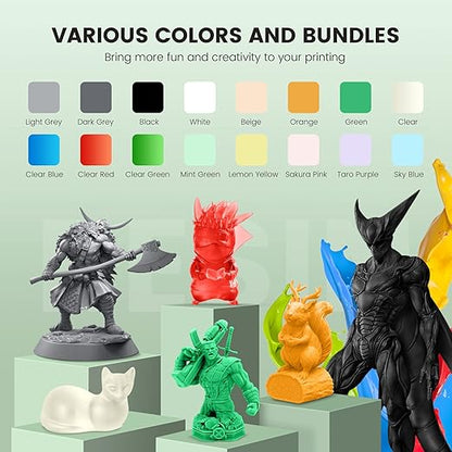 SUNLU 3D Printer Resin 1kg, Fast Curing Standard 3D Resin for LCD DLP SLA 3D Printers, 395 to 405nm UV Curing 3D Printing Liquid Photopolymer Resin, Low Shrinkage, High Precision, 1000g, Cream Beige