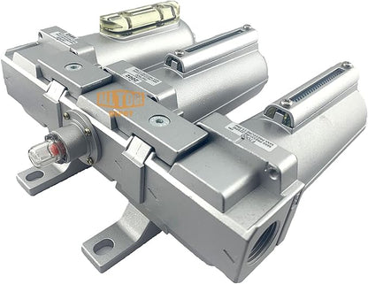 3/4" NPT HEAVY DUTY Industrial Grade 3 Stages Filter Coalescing Desiccant Dryer System For Compressed Air Lines, Metal Bowls, Great For Paint Spray And Plasma Cutter (AUTO DRAIN)