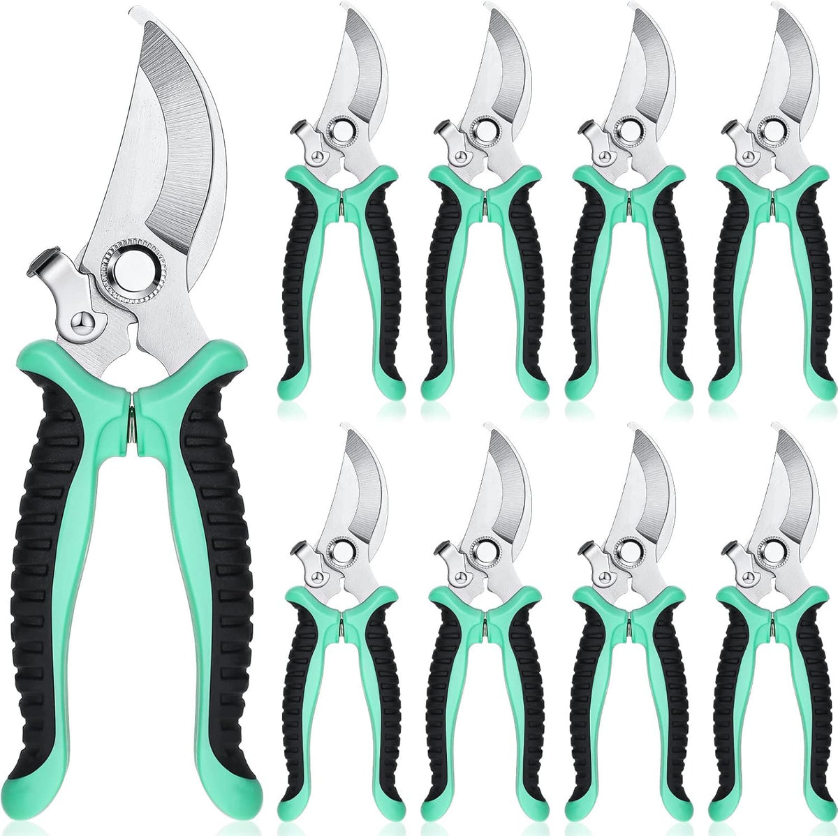 Lothee 9 Pcs Garden Shears Pruning Garden Clippers Bulk Bypass Pruner Heavy Duty for Gardening Hedge Plant Cutting Flower Scissors for Tree Trimming Bonsai Cutting Fruits Picking