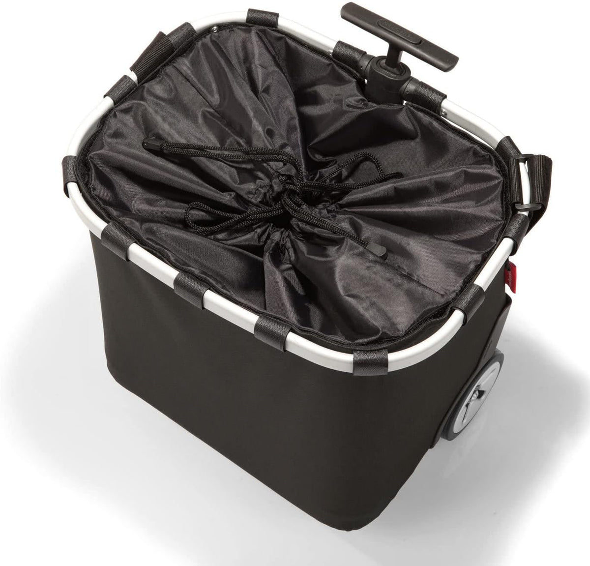 reisenthel carrycruiser Black - Portable Shopping Trolley with Sturdy Aluminum Frame, Shoulder Strap and Removable mesh Inner Bag - Water-Repellent
