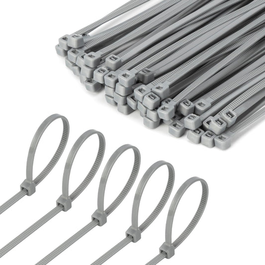 8 Inch Silver Zip Tie 1000 PCS, 40 Lbs - Small to Medium Zip Tie, Nylon PA66 UV Resistant Cable Tie Heavy Duty for Indoor and Outdoor Use - Ideal for bundling and securing objects
