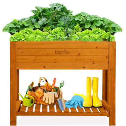 48"x24"x33" Large Raised Garden Beds Wood Elevated Planters Box with Legs