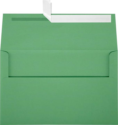 LUXPaper A10 Invitation Envelopes | Peel & Press | 6" x 9 1/2" | Holiday Green | 80lb. Text | 50 Qty