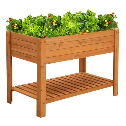 48"x24"x33" Large Raised Garden Beds Wood Elevated Planters Box with Legs