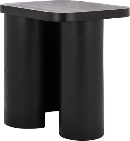 SAFAVIEH Home Collection - Ahani Modern End Table, Black Accent Side Table with Sculptural Cylinder Legs (ACC2315B)