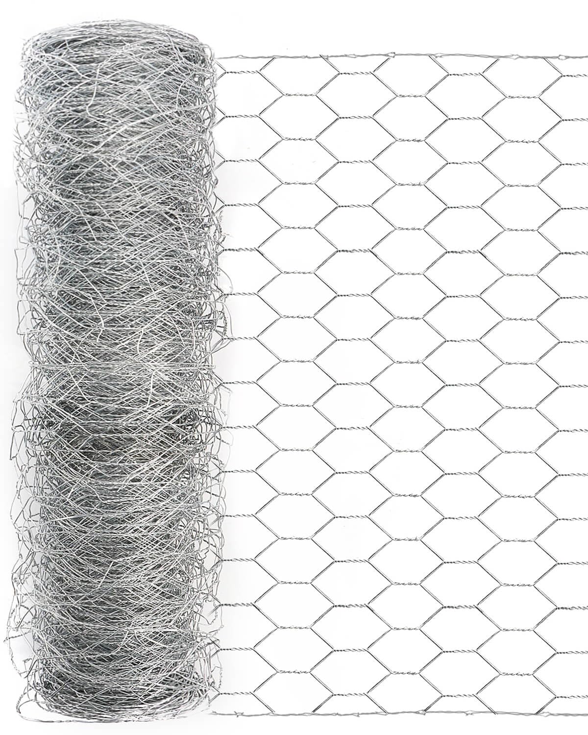 Garden Poultry Chicken Wire Netting - 72 '' × 50 ' Garden Fence Animal Barrier, Chicken Wire for Crafts, 1 inch Mesh Poultry Netting Fence, Pet/Rabbit/Chicken Wire Fencing