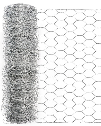 Garden Poultry Chicken Wire Netting - 72 '' × 50 ' Garden Fence Animal Barrier, Chicken Wire for Crafts, 1 inch Mesh Poultry Netting Fence, Pet/Rabbit/Chicken Wire Fencing