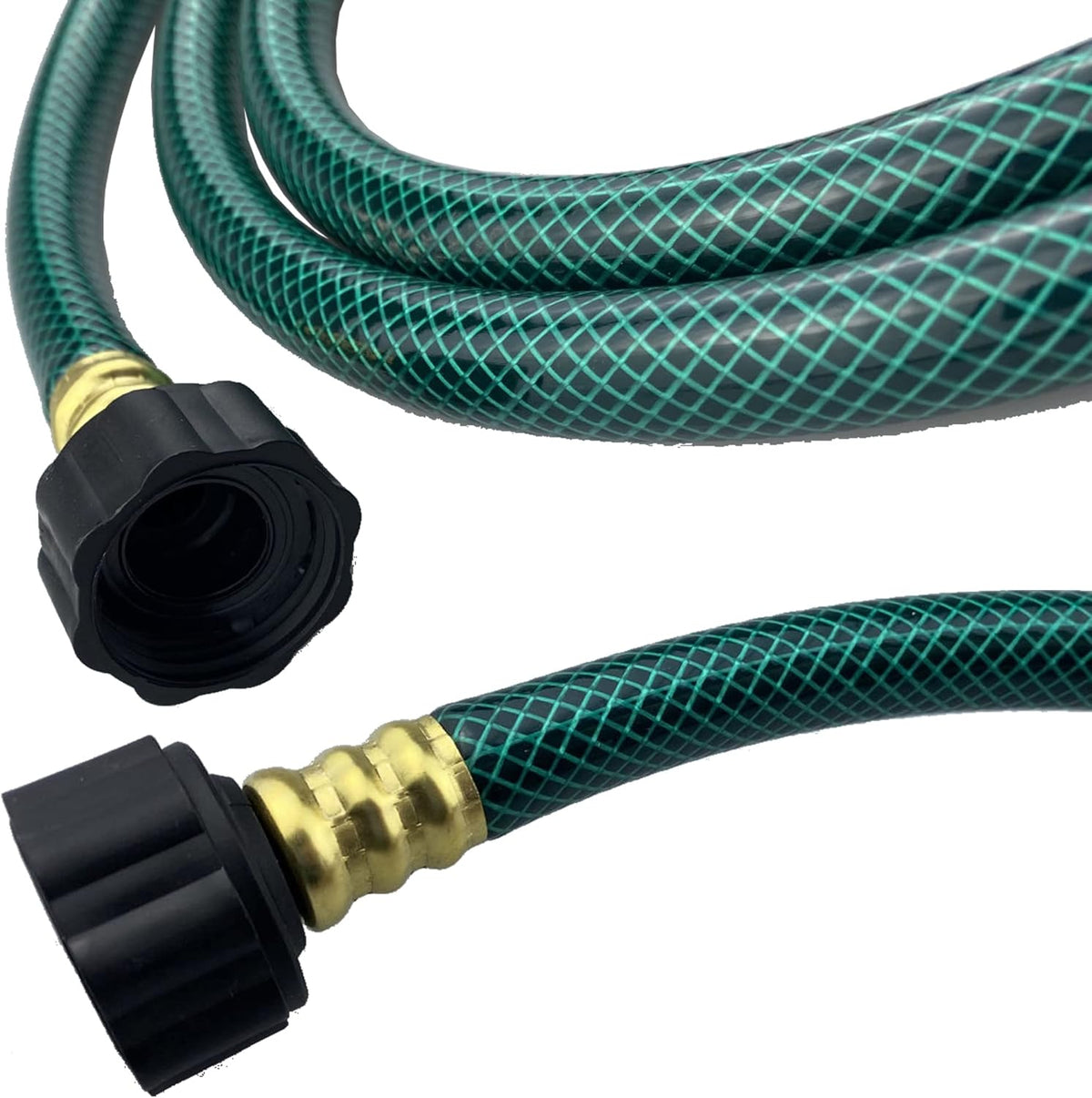 PVC Garden Hose 1/2 Inch, Flexible Water Hose with Male and Female Fittings, No Leaking, Heavy Duty, for Household, Outdoors, Lawns, Patio (20 FT, Green, Plastic Fittings)