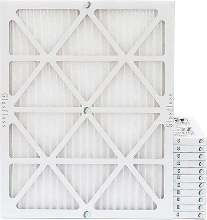 Glasfloss ZL 16x20x1 MERV 13 (FPR 10) Air Filters for AC and Furnace. Case of 12. Actual Size: 15-1/2 x 19-1/2 x 7/8