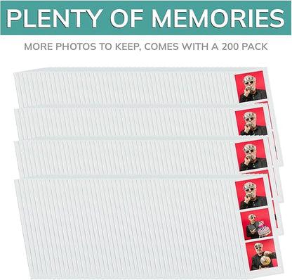 pbf PHOTO BOOTH FRAMES 2x6 Magnetic Picture Frames for Refrigerator | 2 x 6 Clear Magnetic Vinyl Frames for Photo Strips for Fridge (200-Pack)