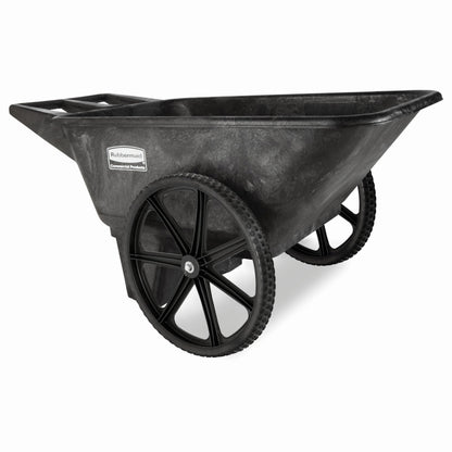 Rubbermaid Commercial Products 8.75 Cubic Foot, All-Weather, Big-Wheel Cart/Yard Cart/Lawn Cart/Wheelbarrow, Yardwork/Landscaping/DIY Projects, Durable/Weather Resistant, Black