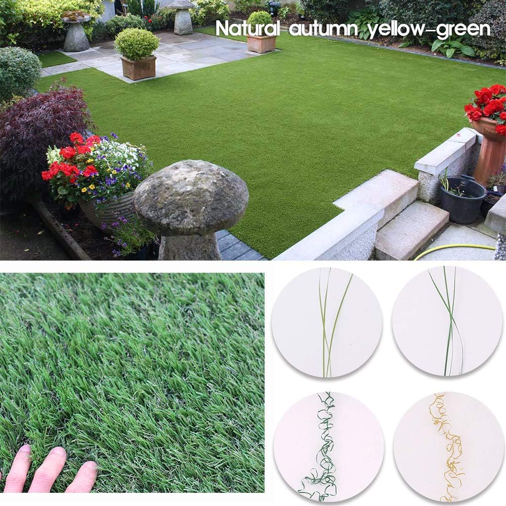 Petgrow Synthetic Artificial Grass Turf Lawn 3 x 72ft, 1.38" Outdoor/Indoor Fake Grass Rug Astroturf for Dogs,Faux Grass Rug with Drainage Holes/Custom Size Provided