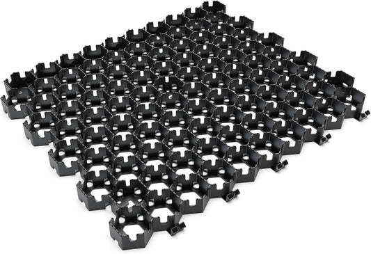 Vodaland Permeable HexPave System - Grass & Gravel Pavers - 100% Recycled PPE Plastic, Handles 27,000 lbs, 1" Depth, 65 s.f / 22 Units