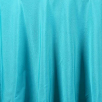 Efavormart Round Tablecloth, 132 Inch Stain & Wrinkle Resistant Washable Table Cloth, Decorative Polyester Fabric Table Cover for Banquet, Wedding, Dining- Turquoise