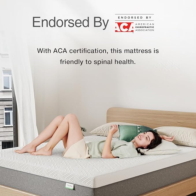Novilla Twin Mattress, 6-Inch Gel Memory Foam Mattress for Cool Night Sleep & Pressure Relief, Medium Firm Twin Size in a Box, Bliss