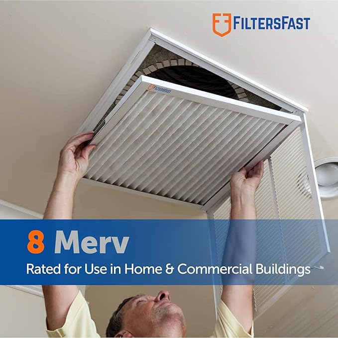 Filters Fast 9x11x1 Air Filter MERV 8, 1" AC Furnace Air Filters, Made in the USA, Actual Size: 9x11x0.75, 6 Pack