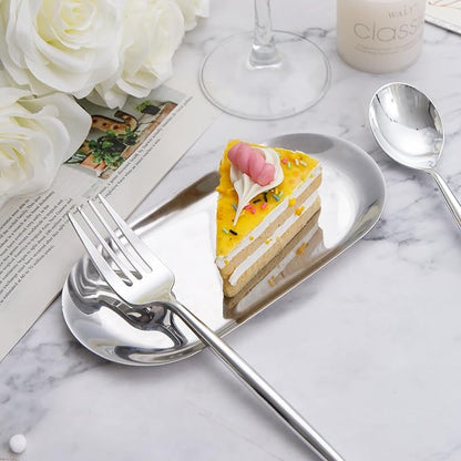 SUT 200Pcs Plastic Silverware,Plastic Spoons and Forks, Disposable Silverware,Silver Plastic Silverware, Disposable Forks and Spoons, Includes 100 forks, 100 spoons for Party, Birthday, Wedding