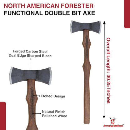 Armory Replicas™ - North American Forester Functional Double Bit Axe
