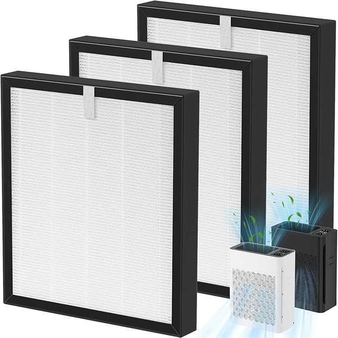 TZ-K2 Replacement Fil-ter Compatible with ToLife TZ-K2 Air Puri-fier for Home Large Room, 3-in-1 HEPA High-Efficiency Activated Carbon TZ-K2-A Fil-ter, 3 Pack