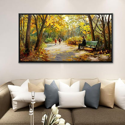Large Canvas Wood Framed Wall Art Living Room Wall Decor for Bedroom Forest Landscape Painting Wall Pictures Artwork Picture Office Farmhouse Home Decorations 20×40IN