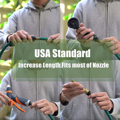 Garden Hose Leakproof for Gardener: 1/2” PVC Water Hoses with GHT Fittings - 3 FT No Kink and Flexible for Outdoor