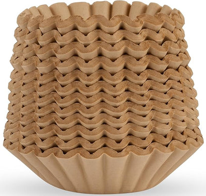 Tupkee Coffee Filters 8-12 Cups - 1200 Count, Basket Style, Natural Brown Unbleached Coffee Filter, Made in the USA