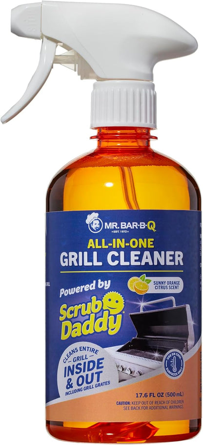 Mr. Bar-B-Q XL Triple Action Grill Brush and All in One Grill Cleaner Powered by Scrub Daddy