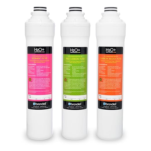 Brondell H2O+ Coral UC300 Three-Stage Undercounter Water Filtration System (UF-35 Replacement Filters)