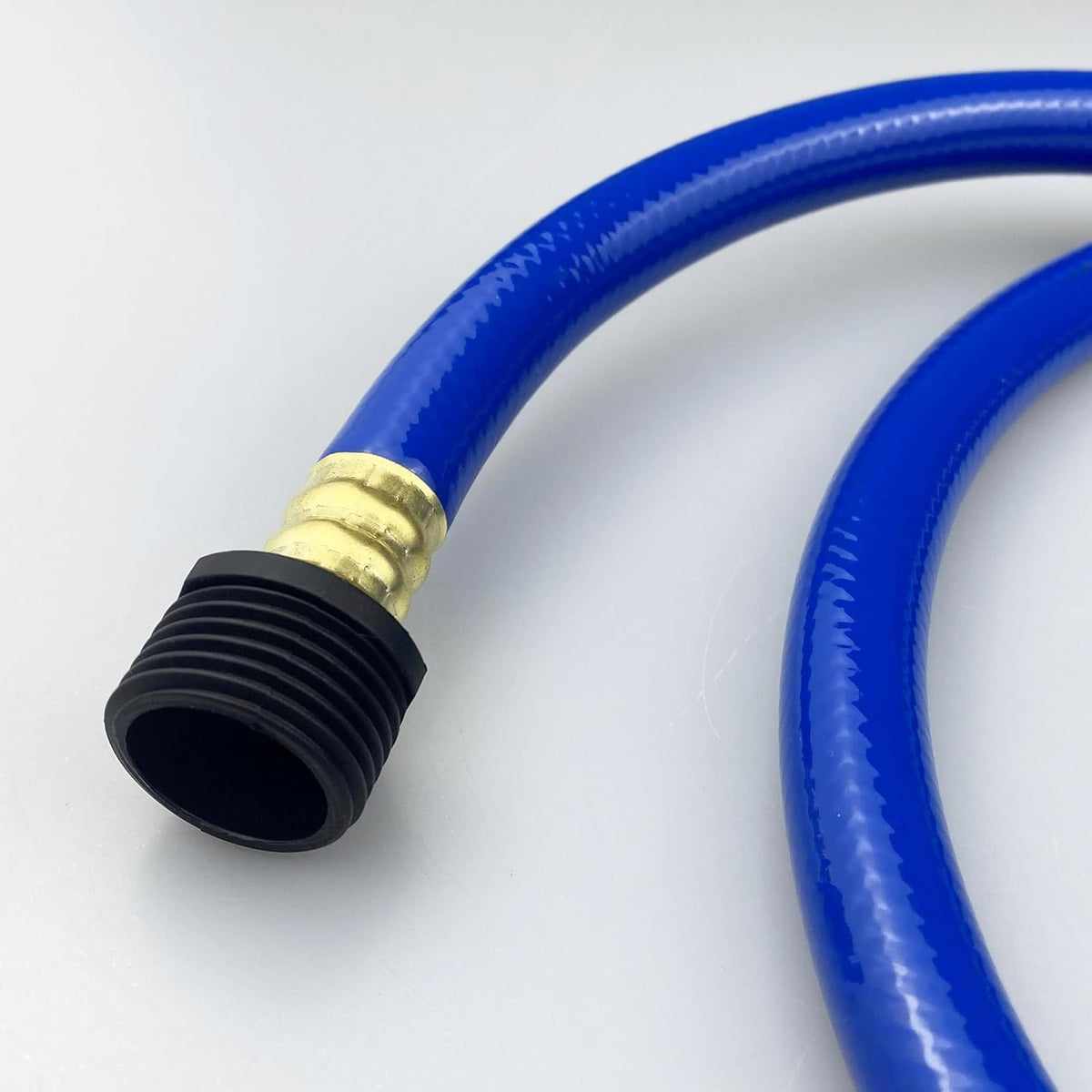 PVC Garden Hose 1/2 Inch, Flexible Water Hose with Male and Female Fittings, No Leaking, Heavy Duty, for Household, Outdoors, Lawns, Patio (20 FT, Blue, Plastic Fittings)