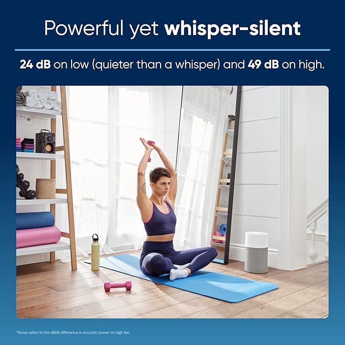 BLUEAIR Air Purifiers for Bedroom Small Room Air Purifiers for Home Air Purifiers for Pets Allergies Air Cleaner, HEPASilent Virus Air Purifier for Dust Baby Air Purifier for Nursery Blue Pure 511
