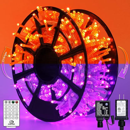 JMEXSUSS 500LED Orange Purple String Lights