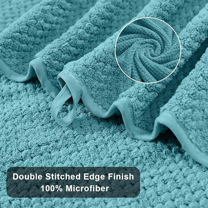Hailea Extra Large Bath Towels Set 35x70 Inches - Aqua Luxury 600 GSM Oversized Bath Sheet Towel,Ultra Soft Microfiber - Quick Dry,Highly Absorbent Shower Towels Spa Hotel Bathroom Towel Set (4-Pack)
