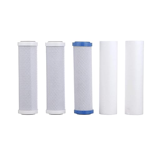 Watts Premier Annual 5-Pack VOC Filtration Kit for WP-4V RO Reverse Osmosis System, Water Filter Replacement, 2 Sediment Filters, 2 Carbon Pre-Filters, VOC Filter, Reduces Chlorine & Sediments