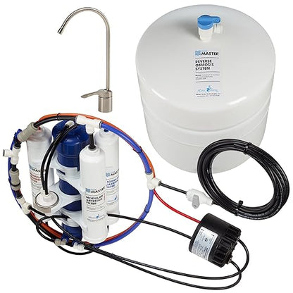 Home Master TMAFC-ERP-L Artesian Full Contact Loaded RO System, 7-Stages, 99% Rejection DOW Membrane, Patented 2-Pass Alkaline Remineralization, Fast 4.5s Fill Rate, 1:1 Pure, Lux Faucet, Fridge kit