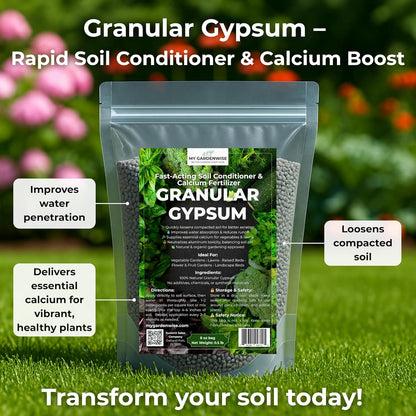 Gypsum for Soil - Calcium for Plants - Gypsum Fertilizer for Gardening, Lawn & Vegetables - Calcium for Garden (20 qts. - 40 lbs.)