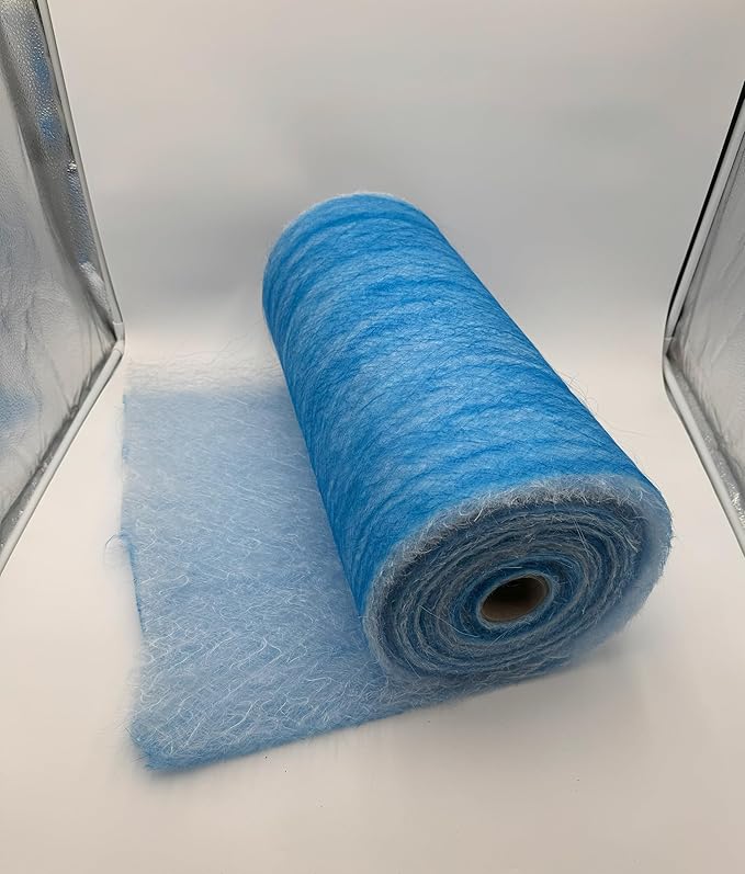 Paint Booth Exhaust Fiberglass Filter Roll, Blue/White Paint Arrestor for Spray Booth (30" x 100ft)