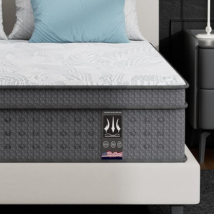 Queen Mattress 14 Inch, Memory Foam Mattress with Pocket Spring, Soft & Comfortable Medium Firm, Motion Isolation, Pressure Relief, CertiPUR-US Certified (80"*60"*14")