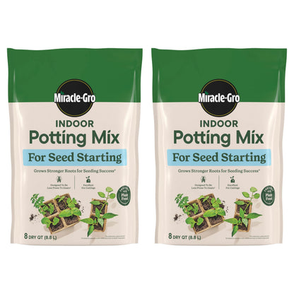 Miracle-Gro Indoor Potting Mix for Seed Starting, 8 qt. (2-Pack)